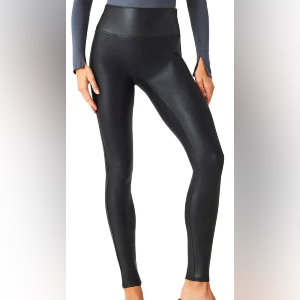 Spanx SPANXshape™ Faux Leather Leggings- Black